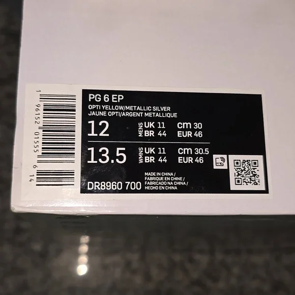 NIKE PG 6 EP 'WHAT THE' MENS SIZE 12 NWT - Picture 3 of 6